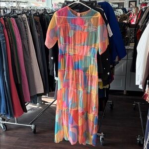 Vibrant Multicolor Maxi Dress